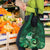 New Zealand Matariki Grocery Bag Maori Tui Bird Green Galaxy