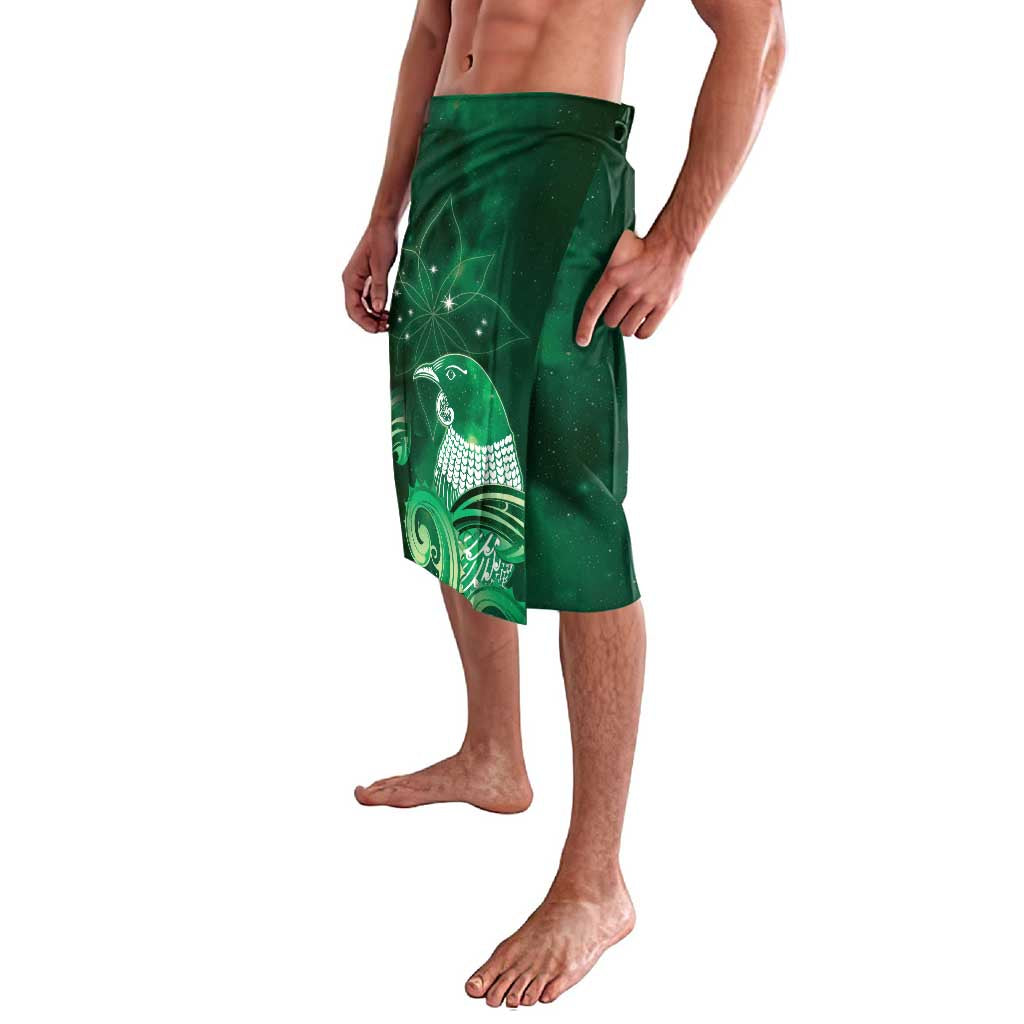 New Zealand Matariki Lavalava Maori Tui Bird Green Galaxy