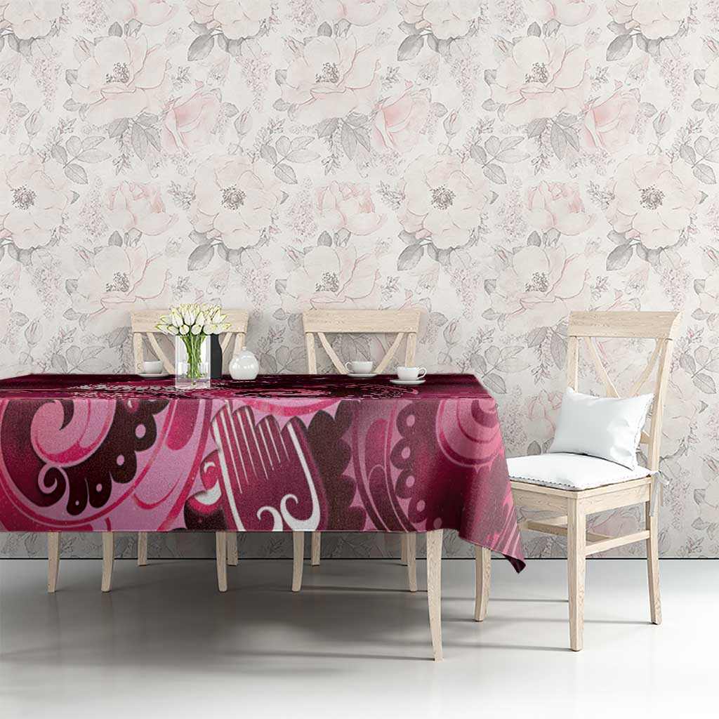 New Zealand Matariki Tablecloth Maori Tui Bird Magenta Galaxy