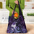 New Zealand Matariki Grocery Bag Maori Tui Bird Purple Galaxy