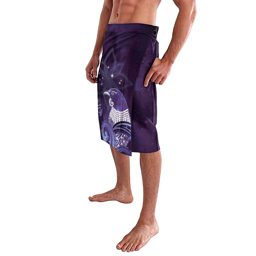 New Zealand Matariki Lavalava Maori Tui Bird Purple Galaxy