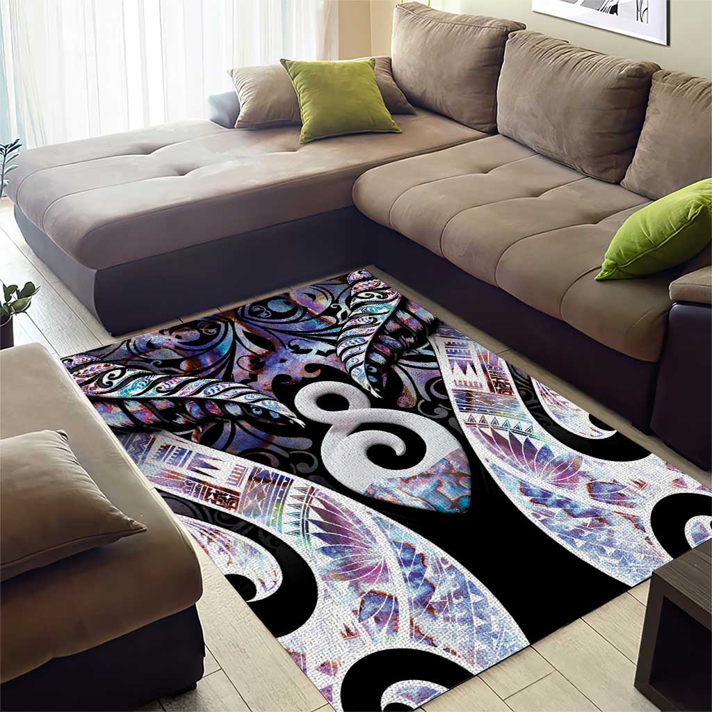 New Zealand Aotearoa Area Rug Pikorua Single Twist Pink Paua Shell