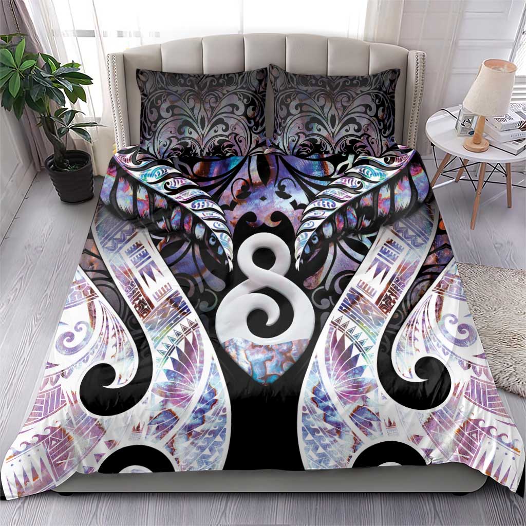 New Zealand Aotearoa Bedding Set Pikorua Single Twist Pink Paua Shell