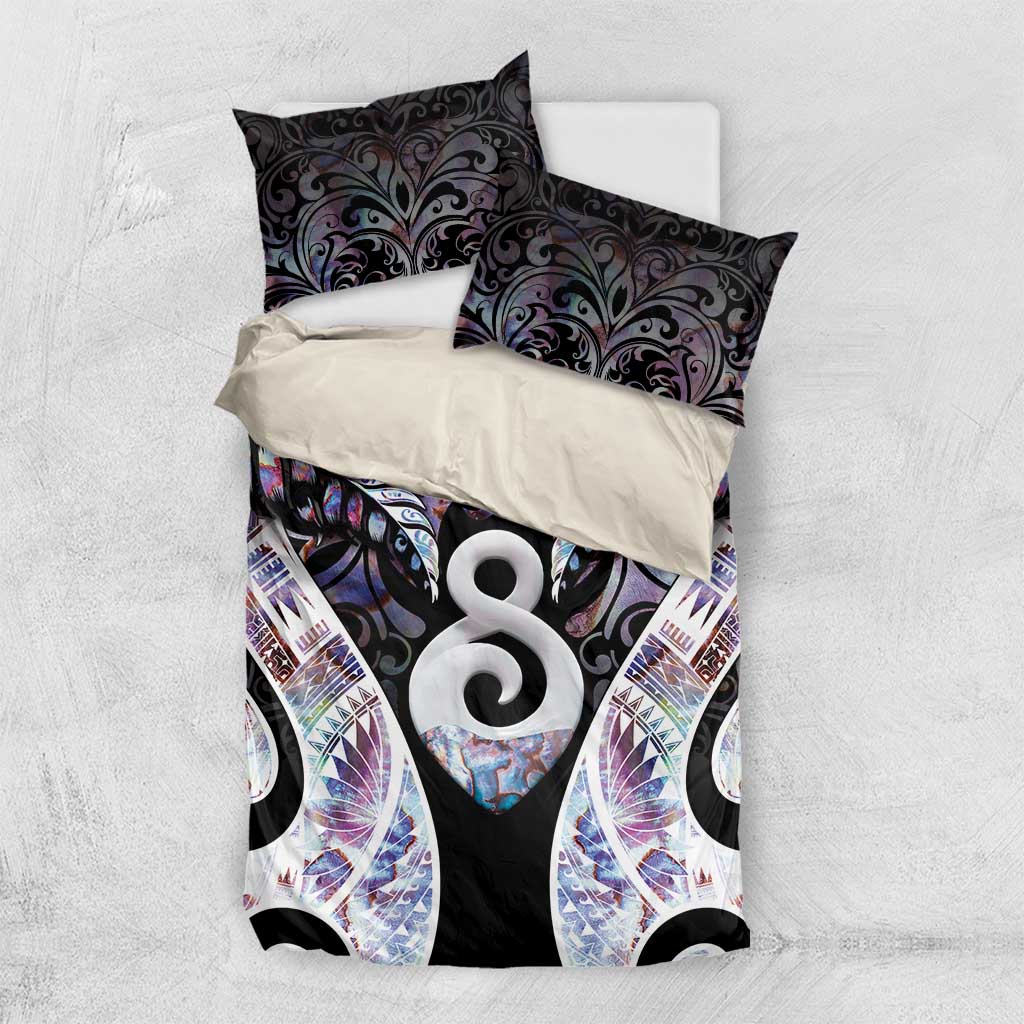 New Zealand Aotearoa Bedding Set Pikorua Single Twist Pink Paua Shell