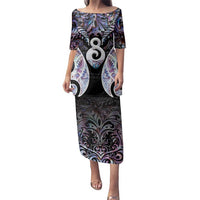 New Zealand Aotearoa Family Matching Puletasi and Hawaiian Shirt Pikorua Single Twist Pink Paua Shell DT05 Mom's Dress Pink - Polynesian Pride