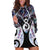 New Zealand Aotearoa Hoodie Dress Pikorua Single Twist Pink Paua Shell