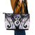 New Zealand Aotearoa Leather Tote Bag Pikorua Single Twist Pink Paua Shell