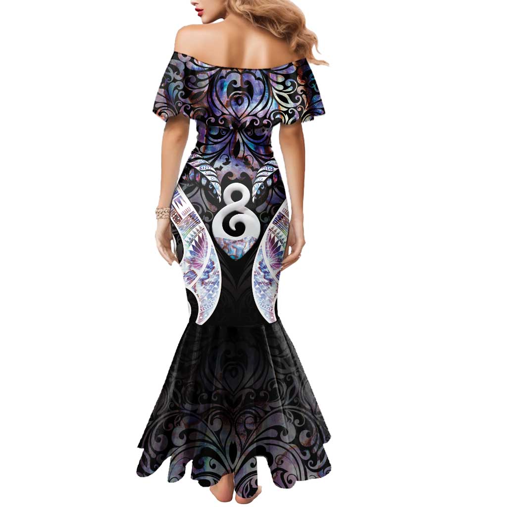 New Zealand Aotearoa Mermaid Dress Pikorua Single Twist Pink Paua Shell
