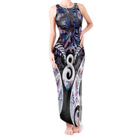 New Zealand Aotearoa Tank Maxi Dress Pikorua Single Twist Pink Paua Shell