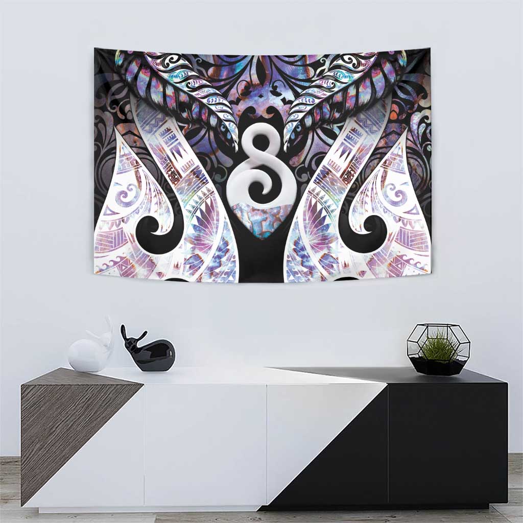 New Zealand Aotearoa Tapestry Pikorua Single Twist Pink Paua Shell DT05 - Polynesian Pride