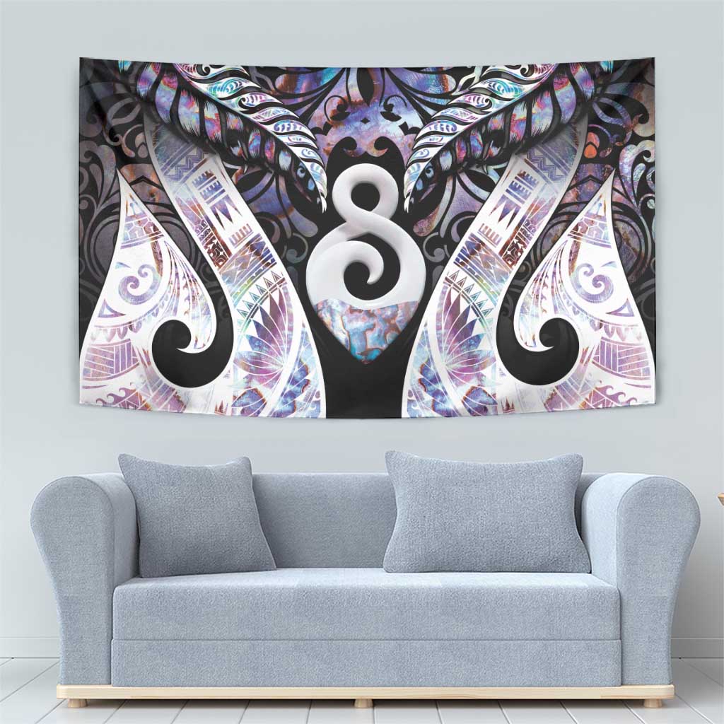 New Zealand Aotearoa Tapestry Pikorua Single Twist Pink Paua Shell DT05 - Polynesian Pride