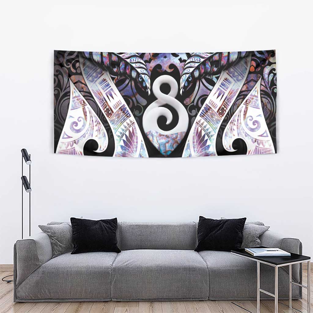 New Zealand Aotearoa Tapestry Pikorua Single Twist Pink Paua Shell DT05 - Polynesian Pride