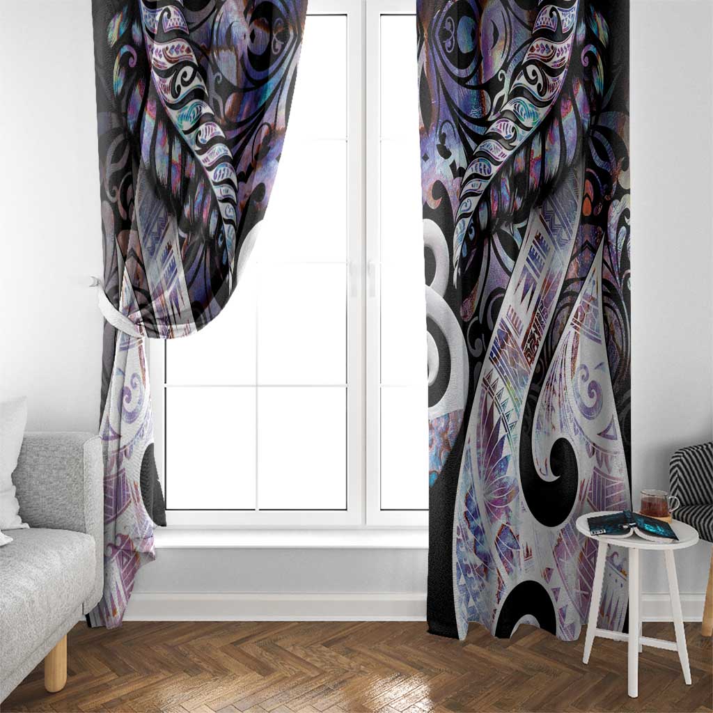 New Zealand Aotearoa Window Curtain Pikorua Single Twist Pink Paua Shell