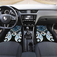 New Zealand Aotearoa Car Mats Pikorua Single Twist Green Paua Shell