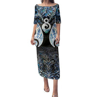 New Zealand Aotearoa Family Matching Puletasi and Hawaiian Shirt Pikorua Single Twist Green Paua Shell DT05 Mom's Dress Green - Polynesian Pride