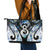 New Zealand Aotearoa Leather Tote Bag Pikorua Single Twist Green Paua Shell