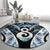 New Zealand Aotearoa Round Carpet Pikorua Single Twist Green Paua Shell