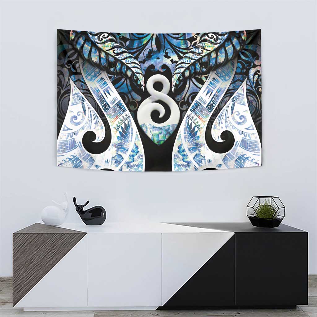 New Zealand Aotearoa Tapestry Pikorua Single Twist Green Paua Shell