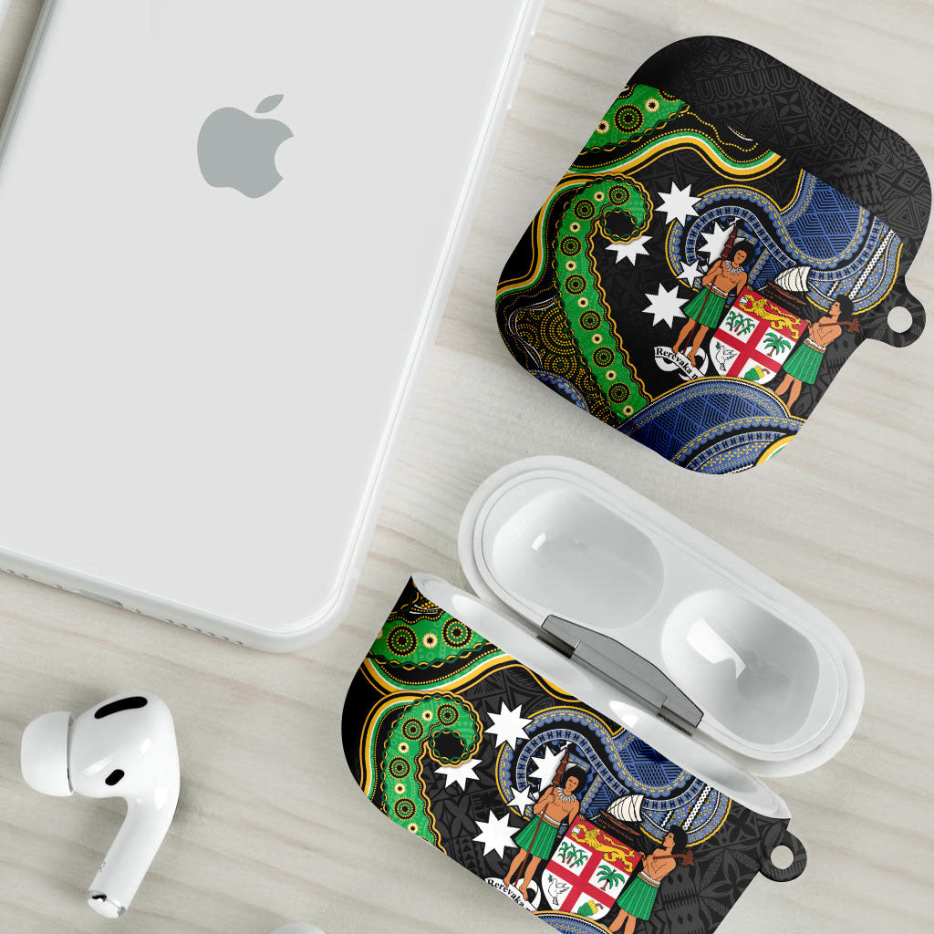 South Sea Islanders And Fiji AirPods Case Fijian Coat Of Arms And Southern Cross DT05 - Polynesian Pride