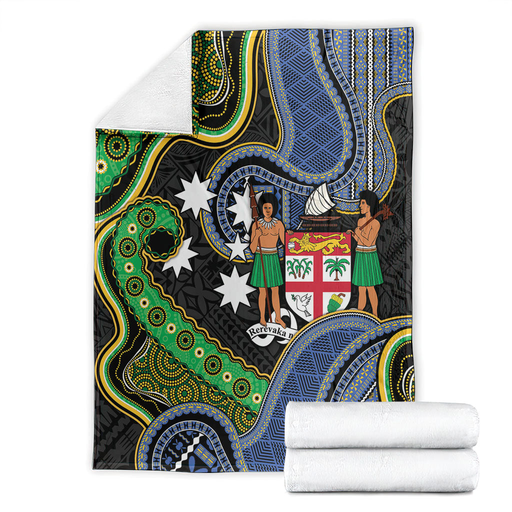 South Sea Islanders And Fiji Blanket Fijian Coat Of Arms And Southern Cross DT05 - Polynesian Pride