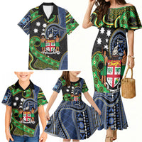 South Sea Islanders And Fiji Family Matching Mermaid Dress and Hawaiian Shirt Fijian Coat Of Arms And Southern Cross DT05 - Polynesian Pride