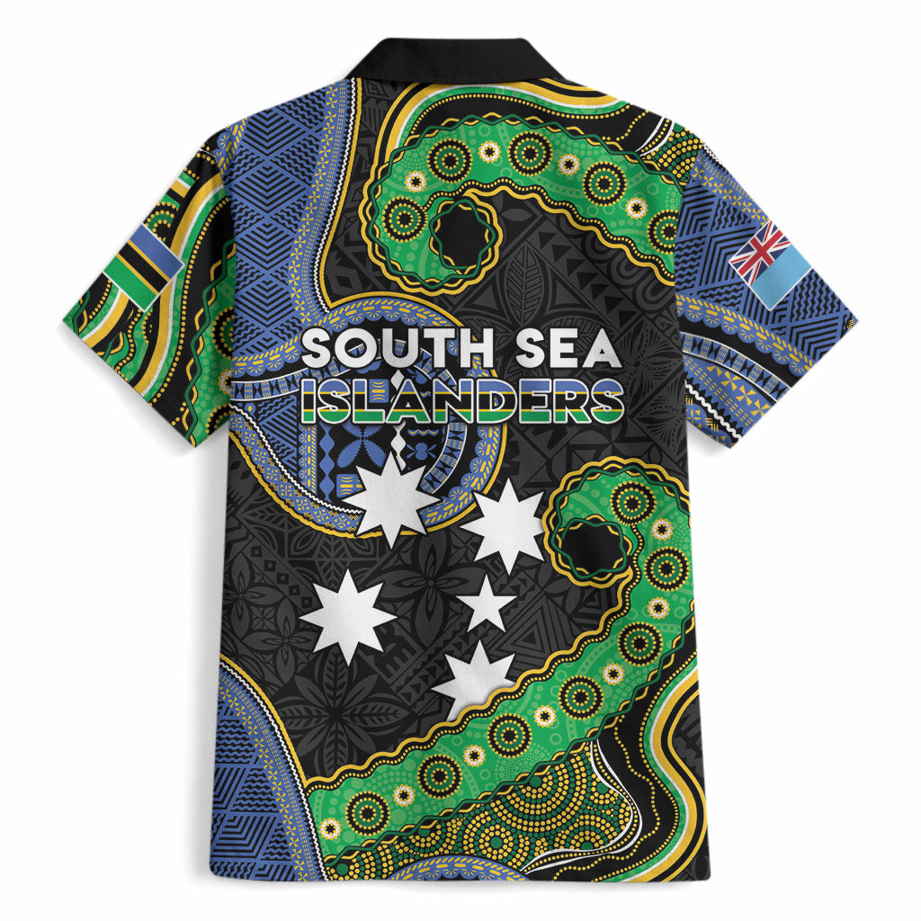 South Sea Islanders And Fiji Hawaiian Shirt Fijian Coat Of Arms And Southern Cross DT05 - Polynesian Pride
