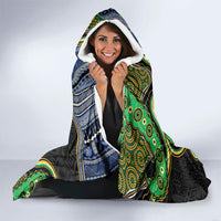 South Sea Islanders And Fiji Hooded Blanket Fijian Coat Of Arms And Southern Cross DT05 - Polynesian Pride