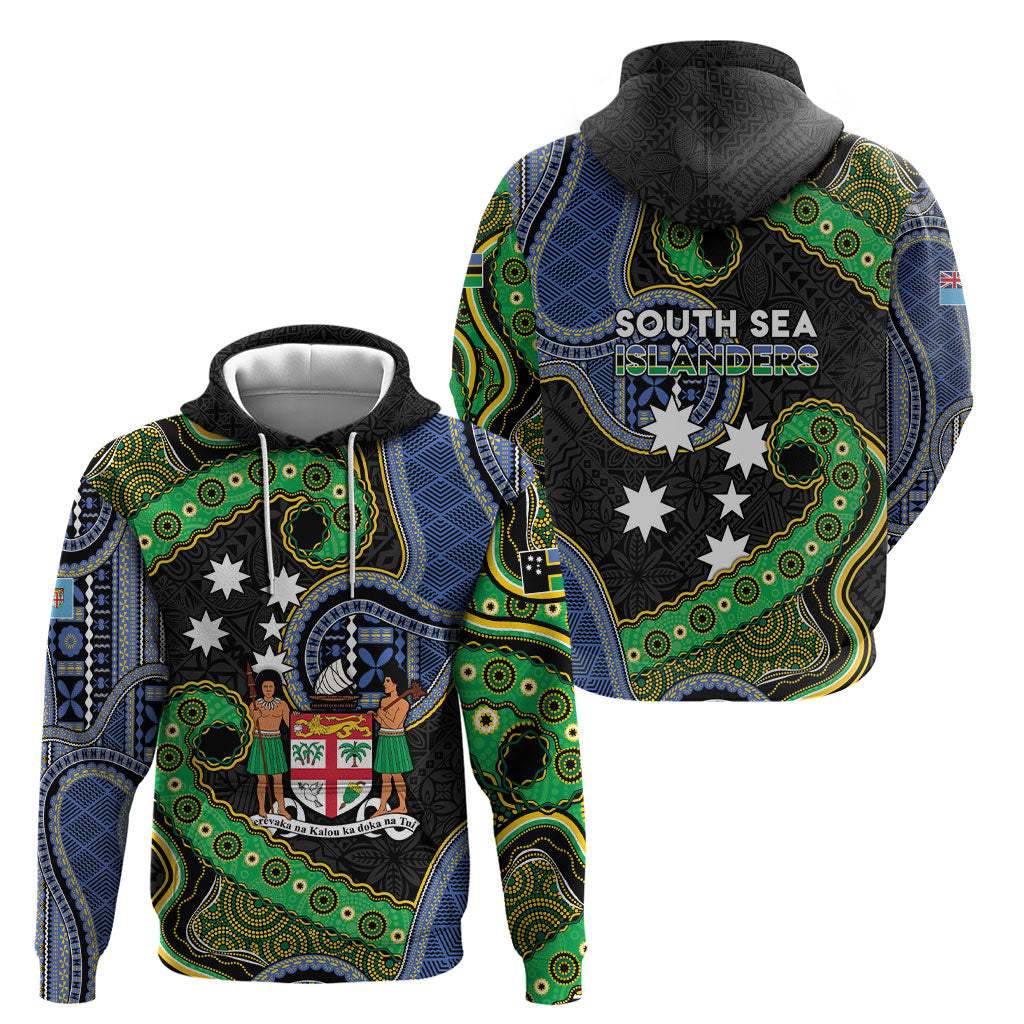 South Sea Islanders And Fiji Hoodie Fijian Coat Of Arms And Southern Cross DT05 - Polynesian Pride