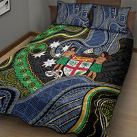 South Sea Islanders And Fiji Quilt Bed Set Fijian Coat Of Arms And Southern Cross DT05 - Polynesian Pride