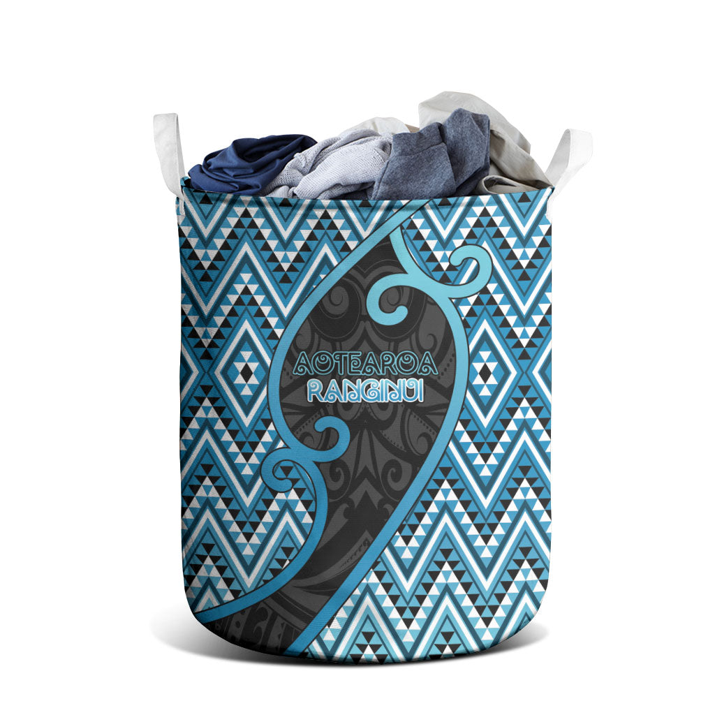Aotearoa Atua Ranginui Laundry Basket Maori Sky Father Koru Patterns DT05 - Polynesian Pride