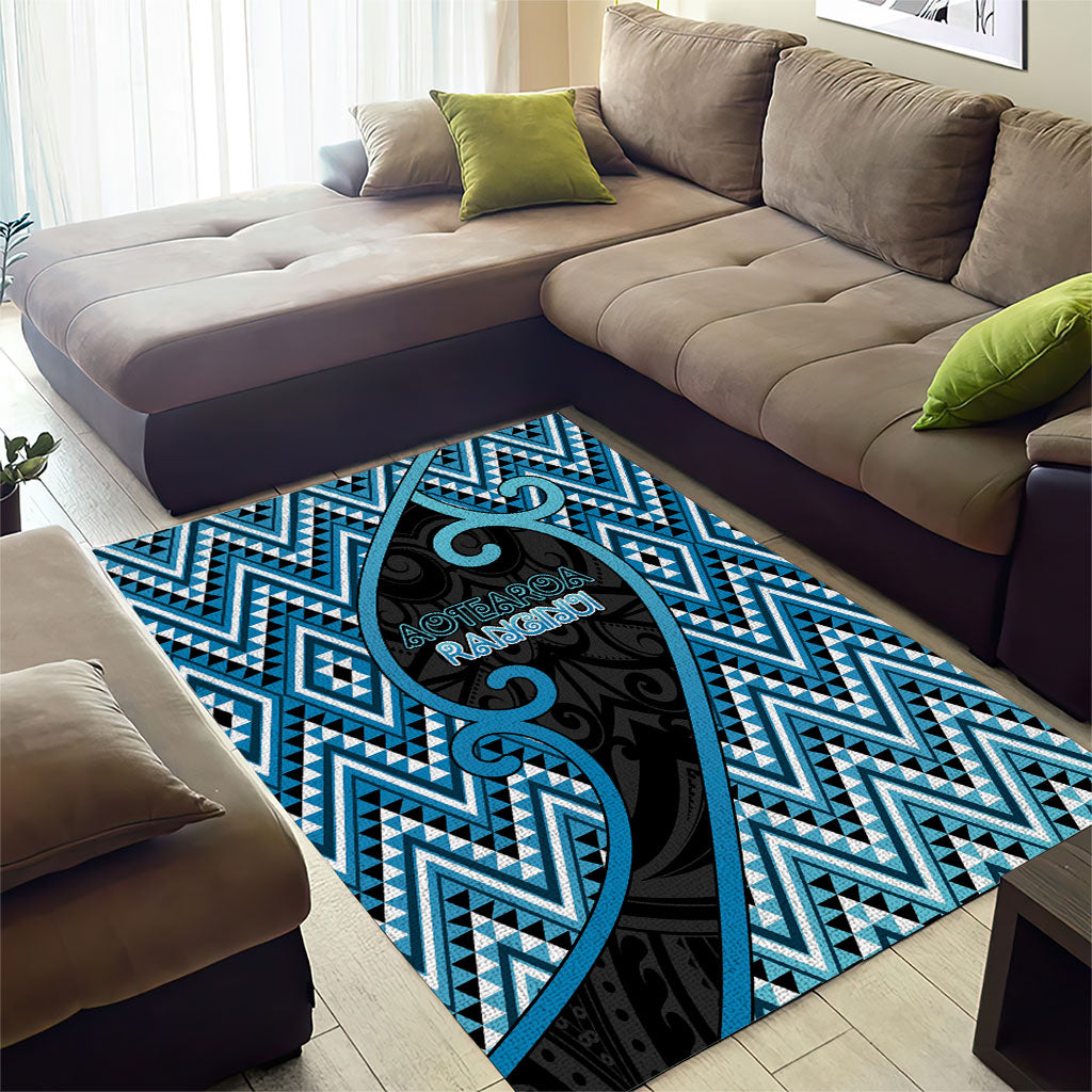 Aotearoa Atua Ranginui Area Rug Maori Sky Father Koru Patterns DT05 - Polynesian Pride