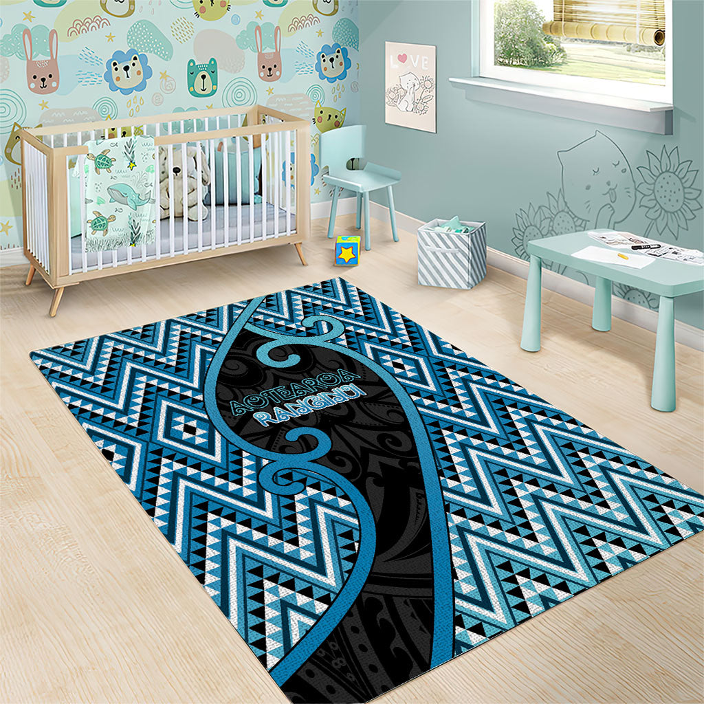 Aotearoa Atua Ranginui Area Rug Maori Sky Father Koru Patterns DT05 - Polynesian Pride