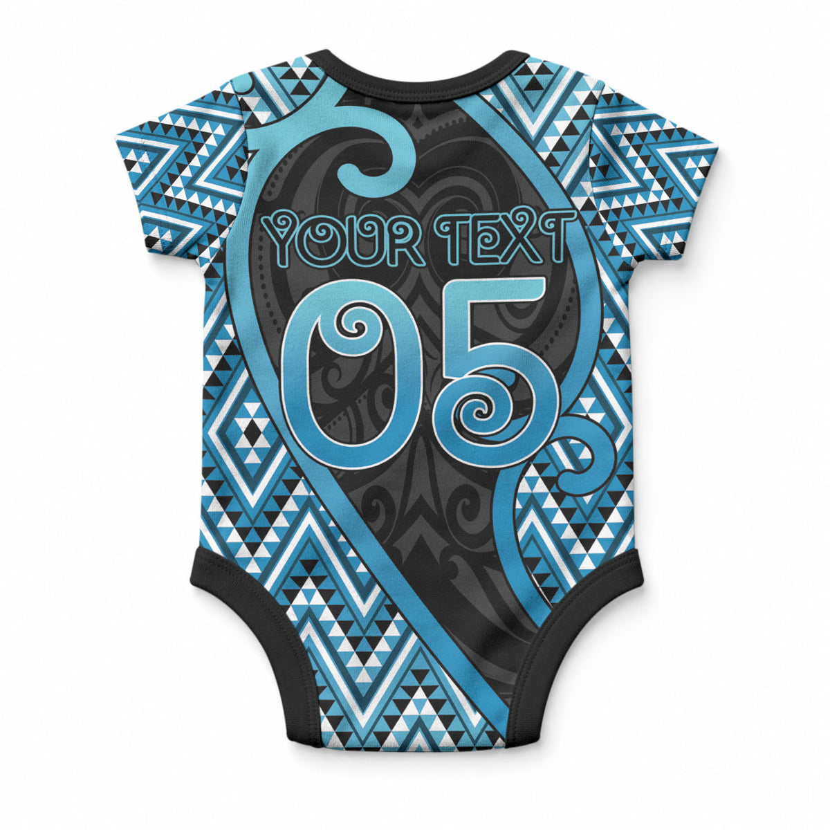 Custom Aotearoa Atua Ranginui Baby Onesie Maori Sky Father Koru Patterns DT05 - Polynesian Pride