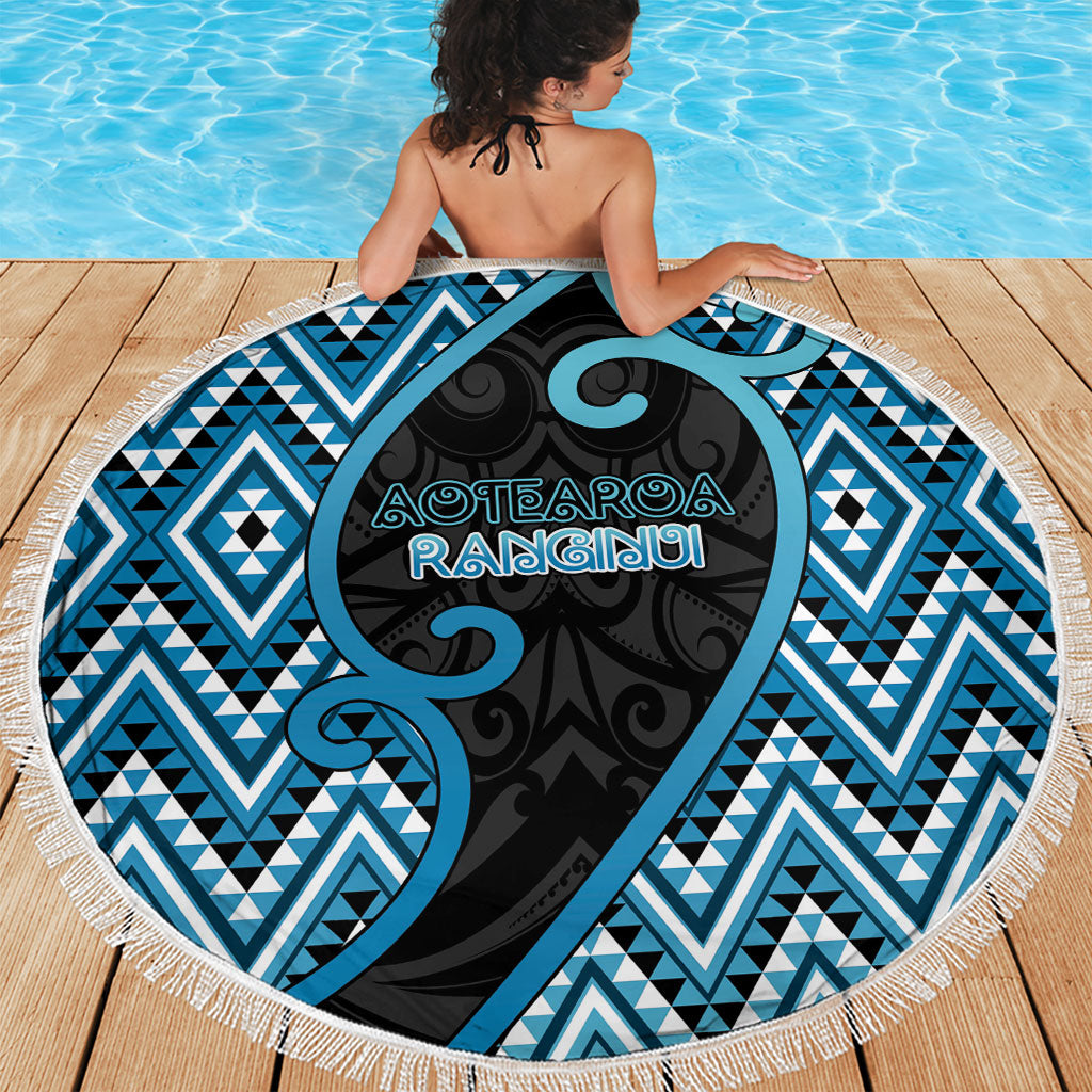 Aotearoa Atua Ranginui Beach Blanket Maori Sky Father Koru Patterns DT05 - Polynesian Pride