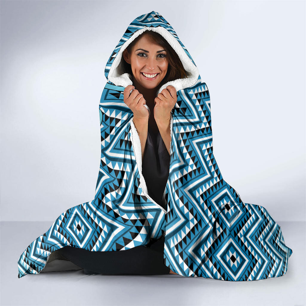 Aotearoa Atua Ranginui Hooded Blanket Maori Sky Father Koru Patterns DT05 - Polynesian Pride