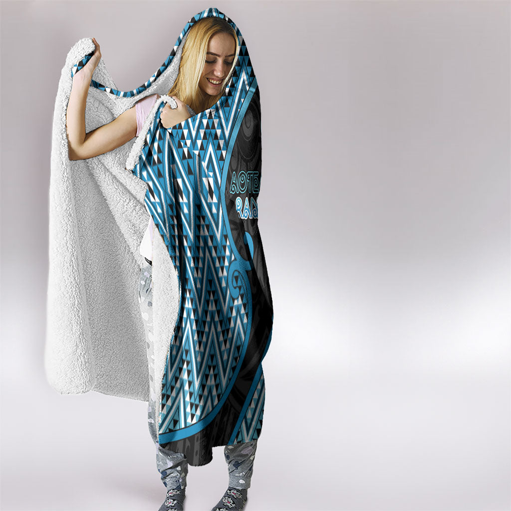 Aotearoa Atua Ranginui Hooded Blanket Maori Sky Father Koru Patterns DT05 - Polynesian Pride