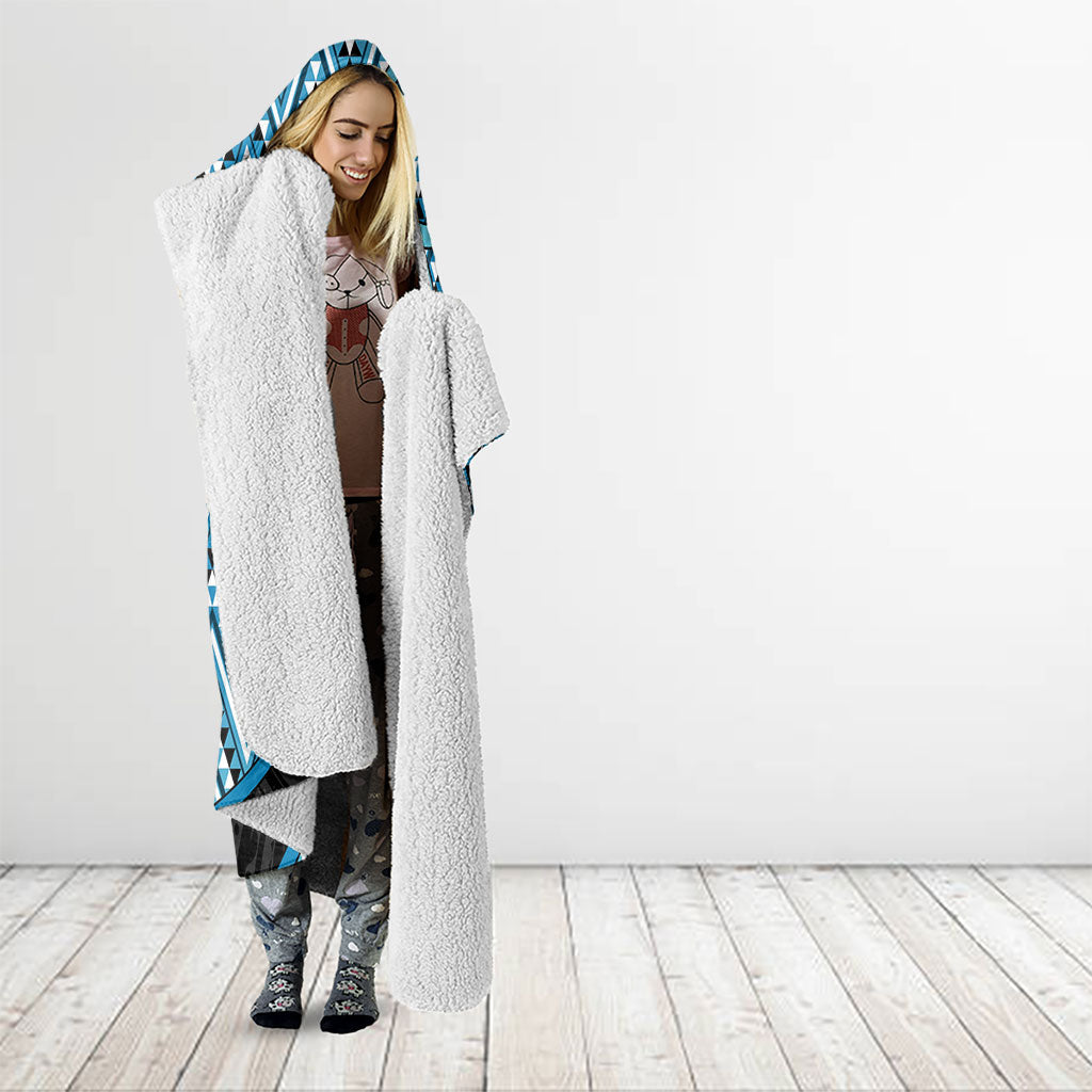 Aotearoa Atua Ranginui Hooded Blanket Maori Sky Father Koru Patterns DT05 - Polynesian Pride