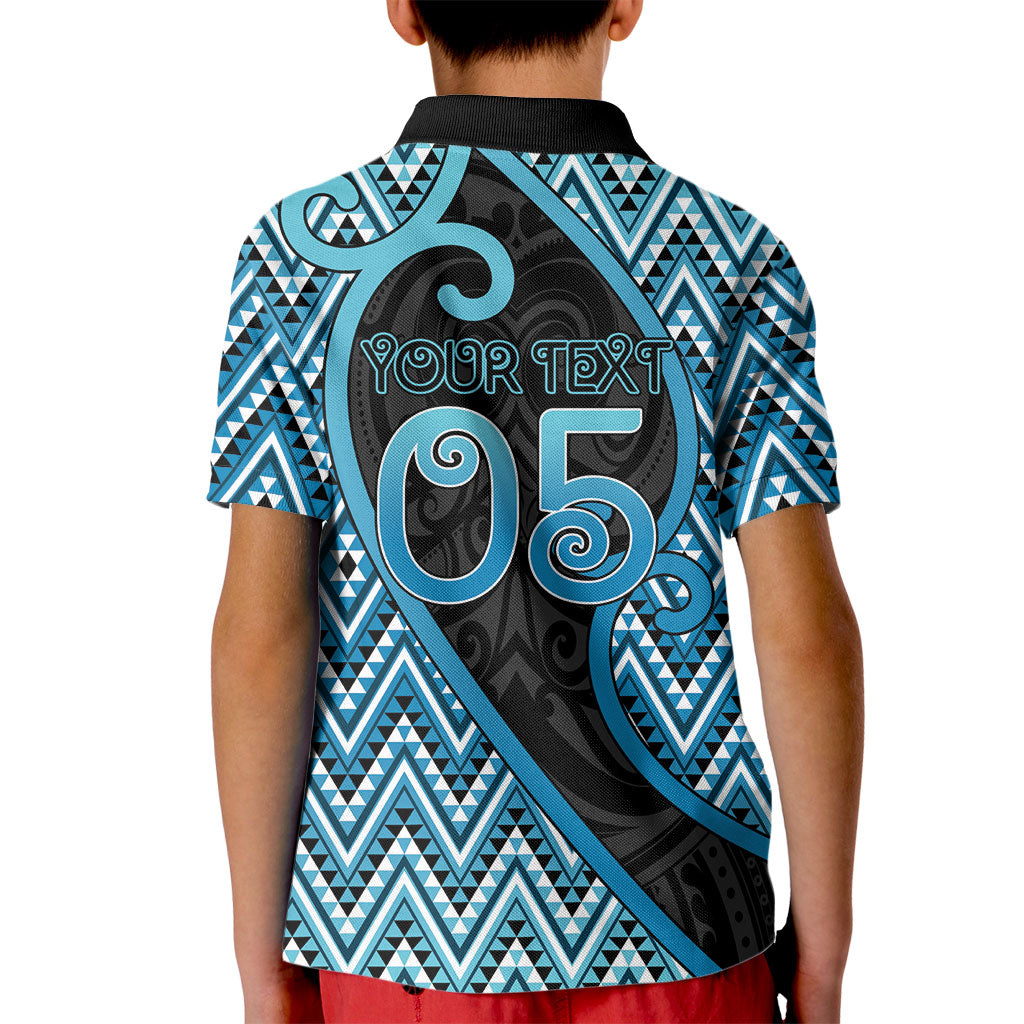 Custom Aotearoa Atua Ranginui Kid Polo Shirt Maori Sky Father Koru Patterns DT05 - Polynesian Pride
