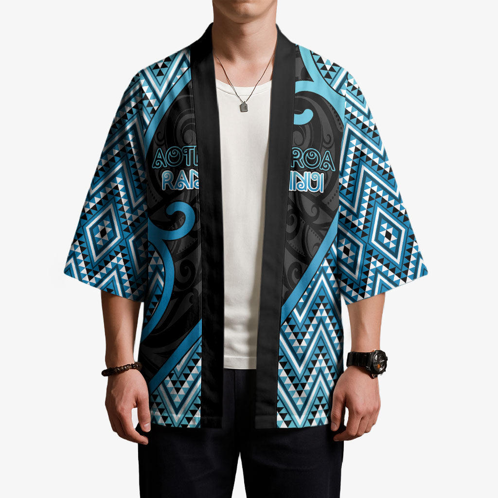 Custom Aotearoa Atua Ranginui Kimono Maori Sky Father Koru Patterns DT05 - Polynesian Pride