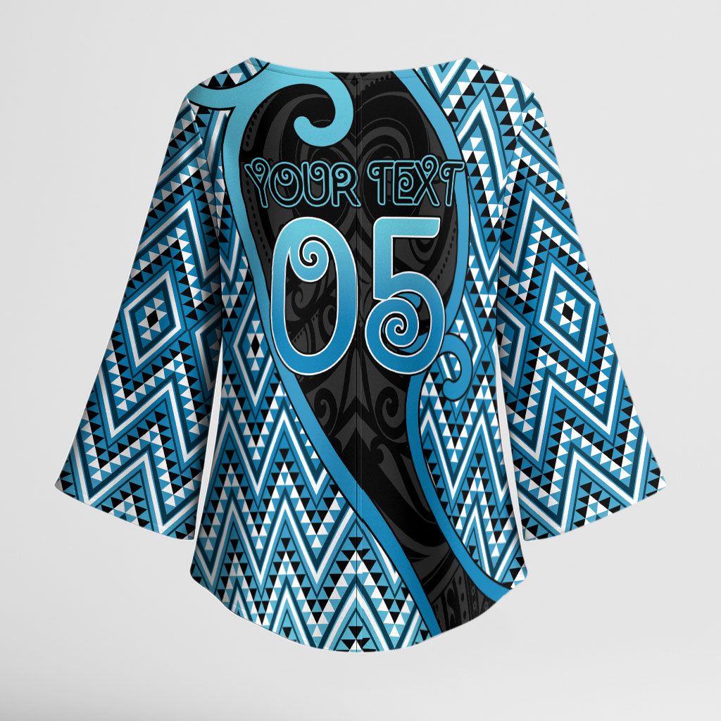 Custom Aotearoa Atua Ranginui Kimono Sleeve Blouse Maori Sky Father Koru Patterns DT05 - Polynesian Pride
