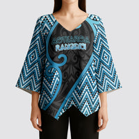 Custom Aotearoa Atua Ranginui Kimono Sleeve Blouse Maori Sky Father Koru Patterns DT05 - Polynesian Pride