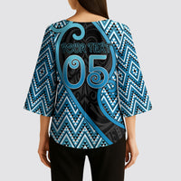 Custom Aotearoa Atua Ranginui Kimono Sleeve Blouse Maori Sky Father Koru Patterns DT05 - Polynesian Pride