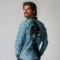 Custom Aotearoa Atua Ranginui Long Sleeve Polo Shirt Maori Sky Father Koru Patterns DT05 - Polynesian Pride