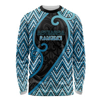 Custom Aotearoa Atua Ranginui Long Sleeve Shirt Maori Sky Father Koru Patterns DT05 Unisex Blue - Polynesian Pride
