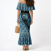 Custom Aotearoa Atua Ranginui Mermaid Dress Maori Sky Father Koru Patterns DT05 - Polynesian Pride