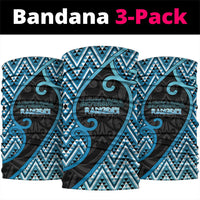 Aotearoa Atua Ranginui Neck Gaiter Maori Sky Father Koru Patterns DT05 package One Size: 25*50cm Blue - Polynesian Pride