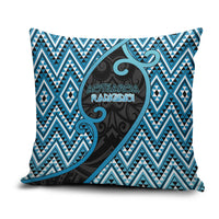 Aotearoa Atua Ranginui Pillow Cover Maori Sky Father Koru Patterns DT05 Blue - Polynesian Pride