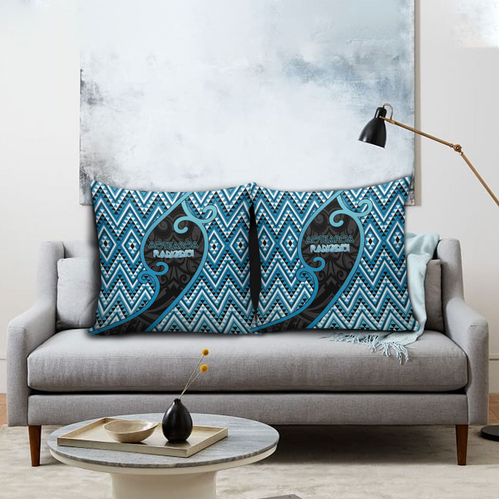 Aotearoa Atua Ranginui Pillow Cover Maori Sky Father Koru Patterns DT05 - Polynesian Pride