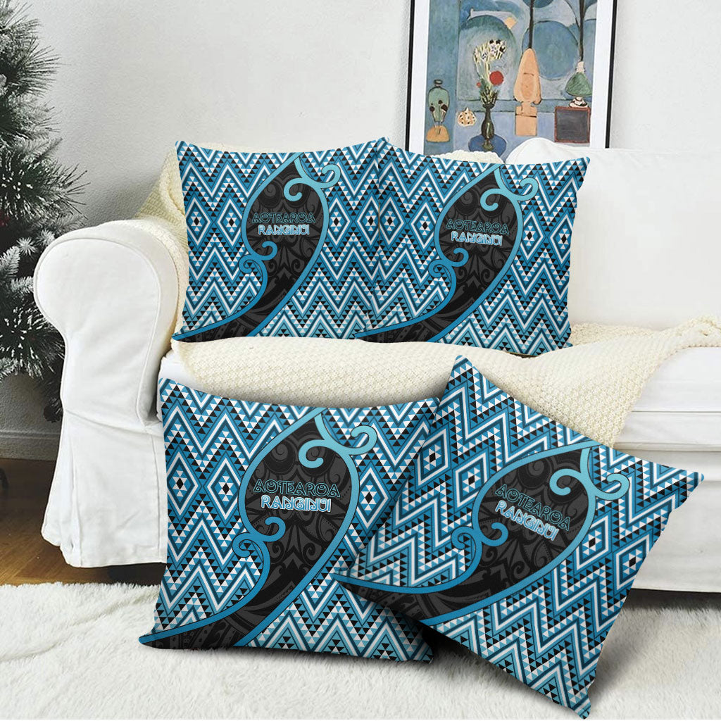 Aotearoa Atua Ranginui Pillow Cover Maori Sky Father Koru Patterns DT05 - Polynesian Pride