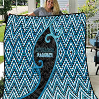 Aotearoa Atua Ranginui Quilt Maori Sky Father Koru Patterns DT05 Blue - Polynesian Pride
